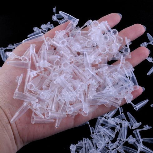 BronaGrand 1000 Pieces 0.2 ml Disposable Micro Centrifuge Tubes with Attached Lid, Clear White PCR Tubes