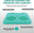 Tailbone Gel Seat Cushion for Support and Relief from Butt and Back Pain and Pressure - Cushions are Large Thick