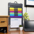 Smead Cascading Wall Organizer, 6 Removable Folder Pockets, Letter Size, Gray/Bright Pockets