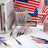 Tenare 200 Pcs American Flag Ballpoint Pen Patriotic 1.0mm Black Ink Pens for USA Souvenirs and Gifts