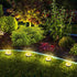 4 Pack 8 IP68 Joomer Solar Ground Lights, LED Solar Lights Outdoor Waterproof Disc Light Landscape Lighting Garden