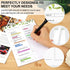 Joyberg 2 PCS Magnetic Weekly Meal Planner for Fridge, 8.3x5.5”, Undated Weekly Meal Planner and Grocery List, Tearable