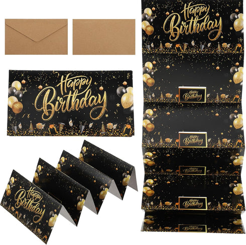 Bruislard Birthday Card Money Holder Birthday Money Envelope for Cash Gifts Surprise Black