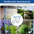 Flexible Drain Brush, 73 Inch Long Double Ended Hose Pipe Cleaners with 4 Pack 8 Inch Straw Cleaner Brush