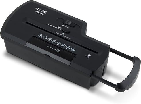 Aurora AU800SD Professional Strip Cut Paper Shredder, 8-Sheet, Black, CD/Credit Card Shredder Without Wastebasket