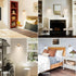 Shenmoyl Vintage Battery Operated Wall Sconce with Transparent Stripe Glass Lampshade Rechargeable Battery Powered Wall