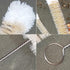 Set (3) NewFerU Stainless Steel Soda Bottle Cleaning Brush in Natural Boar Bristle Wool Tip Long Handle, Flexible