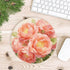 FekiLoot Salmon Pink Flowers Mouse Pads with Non-Slip Rubber Base Personalized Computer Mouse Mats Fashion Round
