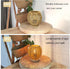 2700K G45 Bulb Rattan Table Lamp, Mini Boho Lamp, Vintage Wicker Nightstand Small Lamps with Wood Base, Bohemia Woven