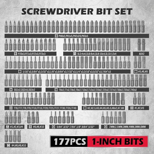 260-Piece Set, Set Ultimate Precision Screwdriver Bit Premium Security Bit Includes Magnetic Security Bits, Nut Driver