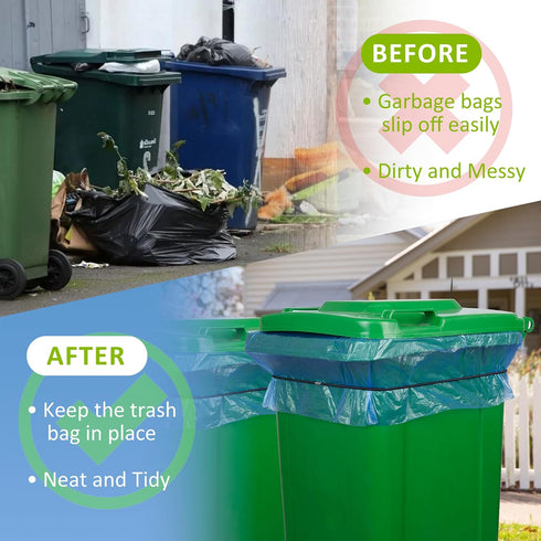 HYLIYAKI Set 3, 55, 65, 96 Trash Can Rubber Bands of Fits Gallon Trash Cans, Large Rubber Bands for Garbage Cans