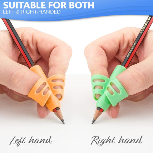 Stylo Pack of 3 Pencil Grips for Kids, Perfect Handwriting Holders for Home Schooling and Preschool Writing Tools