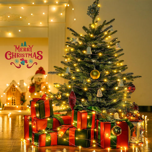 200 66 8 JMEXSUSS LED Fairy Lights Plug in, Warm White Remote Control String Light Indoor Bedroom with Wheel, ft Modes