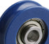 CNBTR 3mm Depth U-Type Blue Plastic Bearing Guide Pulley Wheel, Pack of 4