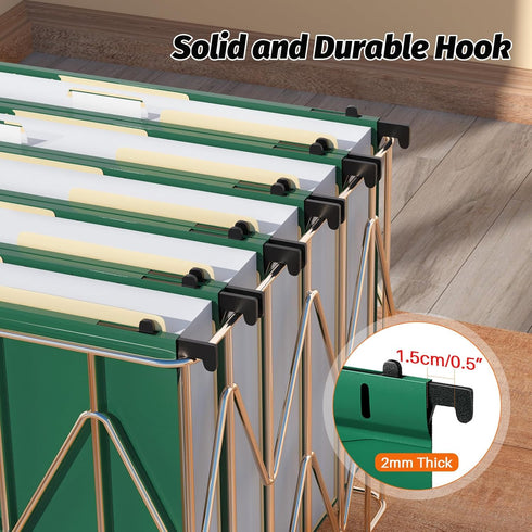 Plastic Hanging File Folders, 12 Pack, Letter Size, Reinforced Hang Folders, Designed for Home and Office, Green