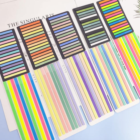 Potanro Sticky Tabs 2300 Pcs Translucent Sticky Tabs, 10 Sheets Highlighter Book Tape for Annotating Books
