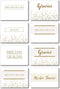 Spanish Shimmering Gold Thank You Cards - 8 Unique Designs - Pack