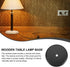 5.25" 1.2" 2pcs PATIKIL x Wooden Lamp Base, Round Solid Wooden Base Wood Desk Lamp Display Stand Replacement