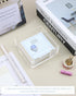 Clear Acrylic Sticky Note Holder, Notepad Storage Dispenser for 3 x 3 Inches Sticky Notes, Desk Organizer