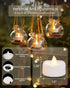Flameless Candles, 12-Pack Tea Lights Candles Battery Operated Bulk, Flameless Tealight Candles, Realistic Tea Lights for Halloween Christmas Wedding Table Decor, 1.5'' D X 1.25'' H by merrynights