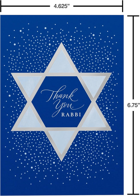 Star of David Blank Thank You Card for Rabbi - American Greetings