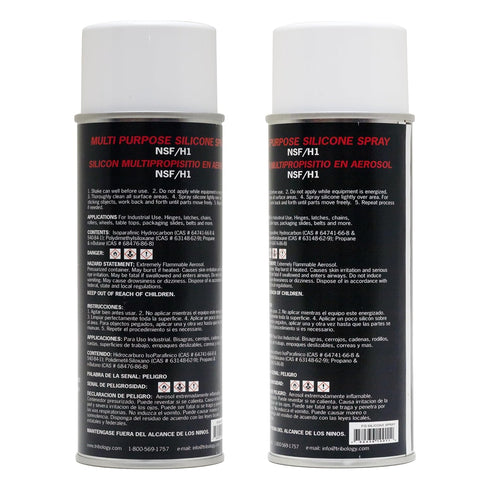 H1 Tribology Tech-Lube Silicone Aerosol Spray, NSF Certified, Multi-Purpose Lubricant, Waterproof, Protects Against