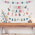 Whaline 85 Pcs Winter Bulletin Board Decoration Kit, Xmas Tree, Snowmen, Snowflake Cutouts for Home School Office Decor