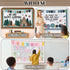White Wood Bulletin Board Roll 15.55" x 236.22", Waterproof Erasable Non-woven Fabric for Classroom Decor Crafts