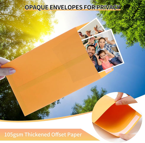 Joyberg 48 PCS 6x9 Envelopes - Yellow Self Seal Printable Catalog Mailing Envelopes, Tear Resistant Kraft for Letters,