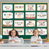 gisgfim 16 Pcs Spanish Words and Phrases Poster Set, Bulletin Board Study Spanish Classroom Decoration