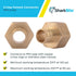 SharkBite 3/4 Inch FNPT Crimp Connector, Pack of 5, Brass Plumbing Fitting