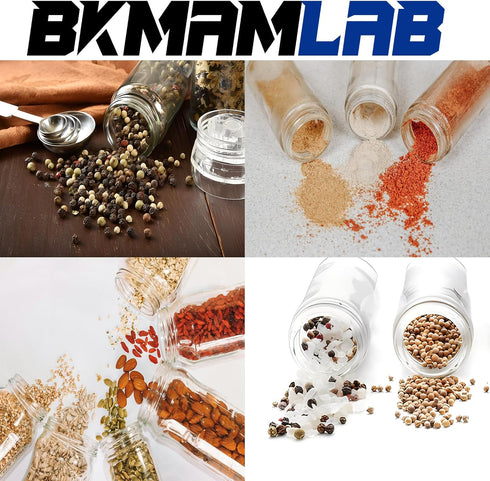 20ml Glass Vials, 30pcs Clear Glass Bottles with Aluminum Screw Caps