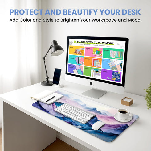 ZapDesk 31.5" 11.8" Large Mouse Pad for Desktop, Cute Desk Mat Pad Protector for Work & Gaming, Aesthetic Pretty