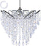 Chandelier Shades, Mini Crystal Shade, Acrylic Beaded Hanging Lampshade, Modern 2-Tiers Pendant