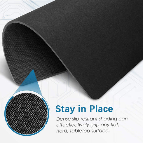 Mouse Pad 9.5×8.0×0.12 inches, Premium-Textured Non-Slip Rubber Base Mouse Mat for Office & Home, Black