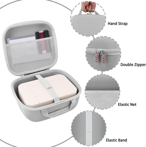 4x6 khanka Hard Case Replacement for HPRT Photo Printer Instant Photo Printer,case only(White)