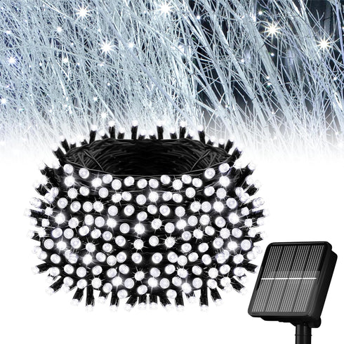 Flechllary Solar String Lights for Outside, 39Ft 100 LED Solar String Lights Outdoor