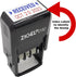 ZIGEL D50 Self Inking Date Stamp with Received, Blue/Red