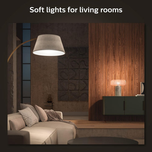 A19 Bulb, 2700K, E26 10.5W, 1100 Dimmable, 1 Pack Philips Hue Smart LED Warm White Light Base, Lumens, Works