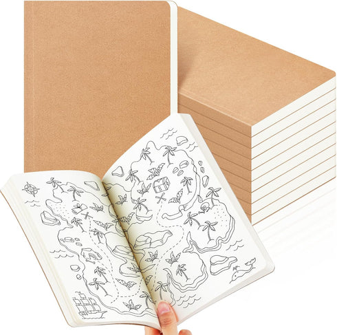 Zhanmai 10 Pcs A5 Journal Refill, Hardcover Notebook Refill 5.5 x 8.2'', 200 Pages, 100 Sheets for Traveler Office