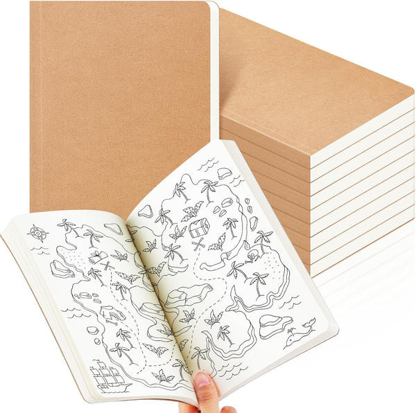 Zhanmai 10 Pcs A5 Journal Refill, Hardcover Notebook Refill 5.5 x 8.2'', 200 Pages, 100 Sheets for Traveler Office