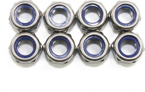 Fullerkreg 10-32 Nylon Insert Hex Lock Nuts, 18-8 Stainless Steel, Quantity 100