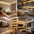 2400LEDs, 2700K Dimmable AXMOTUT COB LED Strip Light Warm White, High Bright LED Lights with RF Remote and UL Power