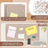 Large Felt Board Alternative Foldable Bulletin Cork Board for Wall, Decorative Pin Board with Textured Paper