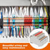 DIN Rail Terminal Block Twin Spring Terminal Connectors Push in Type PT Screwless Wiring Connector with 10 Covers and 6