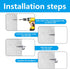 40 Pcs White Down Wall Clips, Wire Shelf Brackets for Closet Shelving with Screws