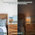 Summer Sunset Bedside Lamp Starfish Shells Beach Table Lamp for Bedroom LED Nightstand Lamp Shade USB Ports Wood Base