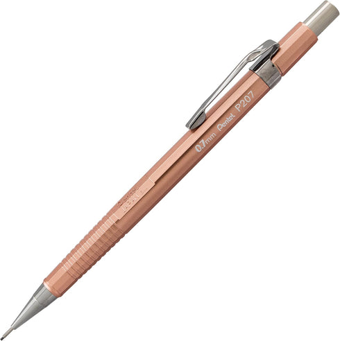 Pentel Sharp Mechanical Pencil - 0.7mm Metallic Copper Barrel, Box of 12 (P207MY)