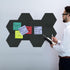 Vienrose Hexagon Felt Bulletin Board Tiles with 35 Push Pins for Wall Decoration in Office, Home, and School, Black 8