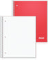 Dunwell Graph Ruled Notebook 4x4 (Red) Plastic Cover, 100 Sheets, 1 Subject Graph Paper Notebook 8.5 x 11, 1/4 In Grid Graphing Notebook, Graph Paper Spiral Notebook, Durable Poly Divider with Pockets by Dunwell